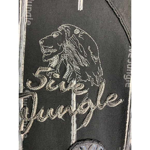Vintage 5ive Jungle Graphic tee With Embroidered Logo Size L distressed - Picture 1 of 13